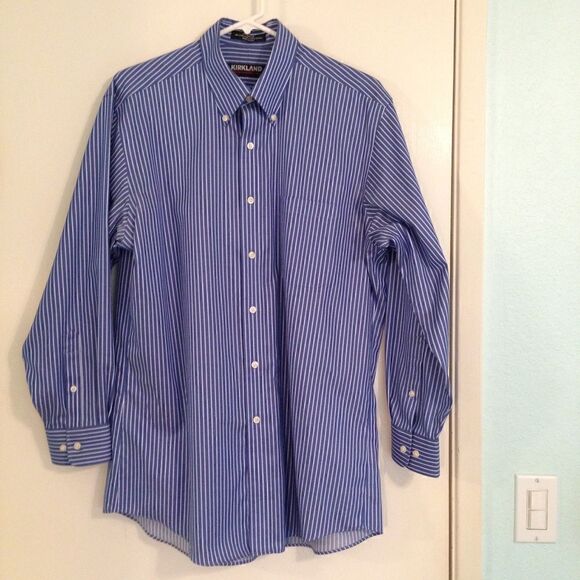 Kirkland signature button down dress shirt neck 16 - Picture 1 of 6